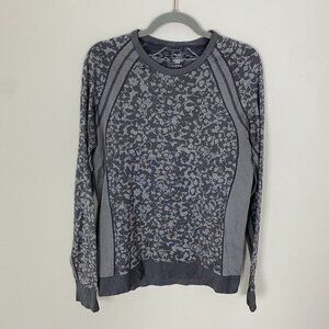 Title Nine Seamless Floral Jacquard Long Sleeve Baselayer Shirt Top Womens Large